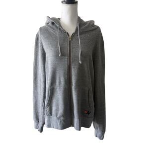 Aviator Nation Bolt 4 Zip Hoodie - Heather Grey - Size L Large - Authentic